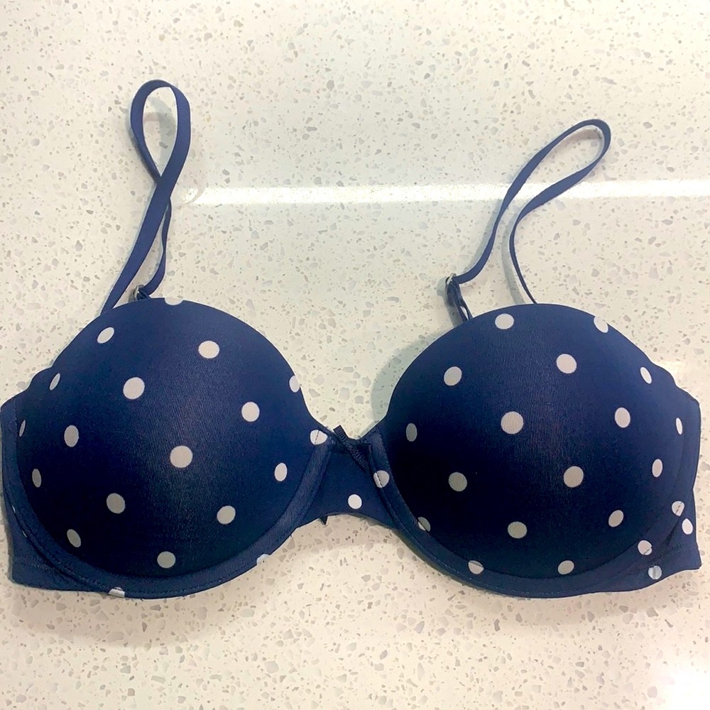 Gilly Hicks 34B Strapless Polkadot Push ‘Em Up Bra